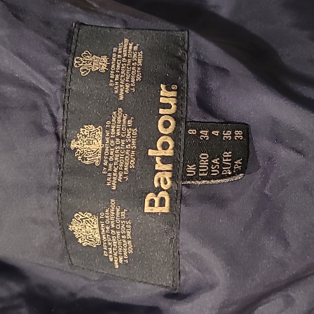 Good Condition Barbou Blue Calvary PolarQuilt Jacket Size 4 - Picture 5 of 7